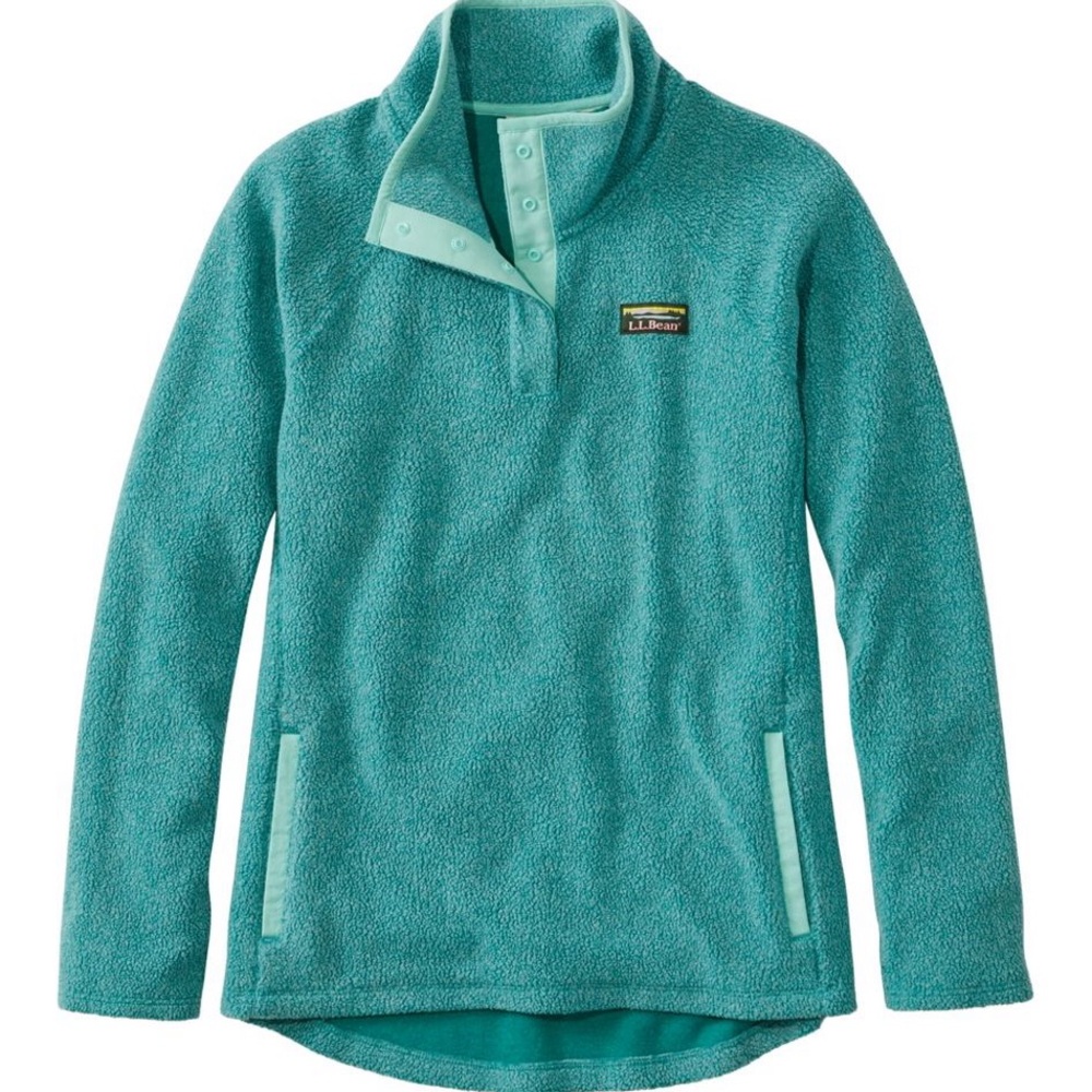 L.L.Bean Teal Fleece Pullover